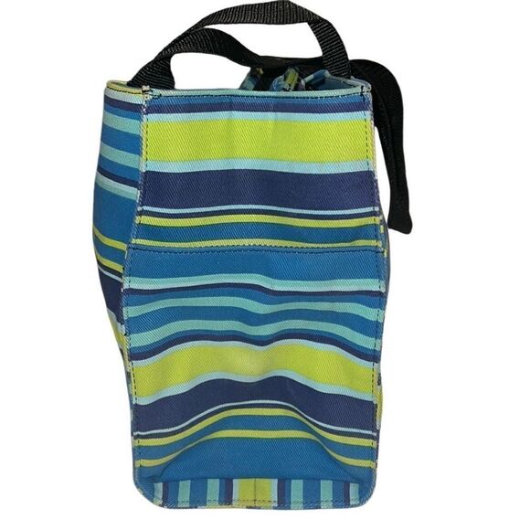 Kate Spade Blue and Yellow Structured Three Sections Large Tote - Picture 9 of 13
